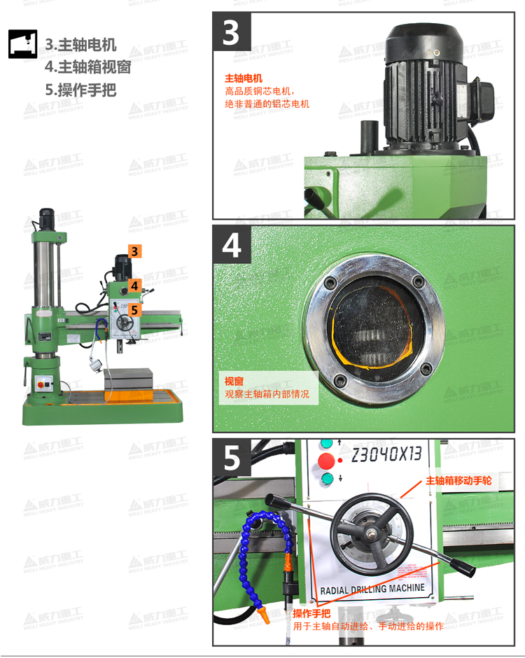 3032摇臂钻床主轴电机及主轴箱